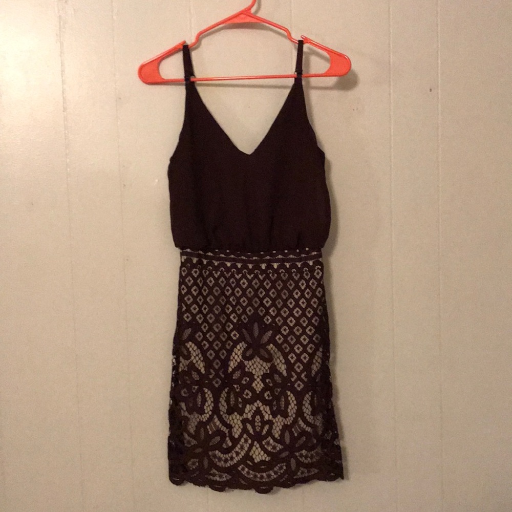 Lace Dress - eggplant